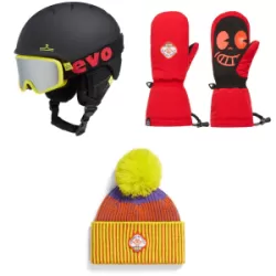 Kid's evo Sessel Helmet + Goggle Combo 2025 - Package