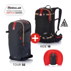 Arva Switch Ride 18 & Tour 32 Airbag Backpack Bundle 2025 | Polyester